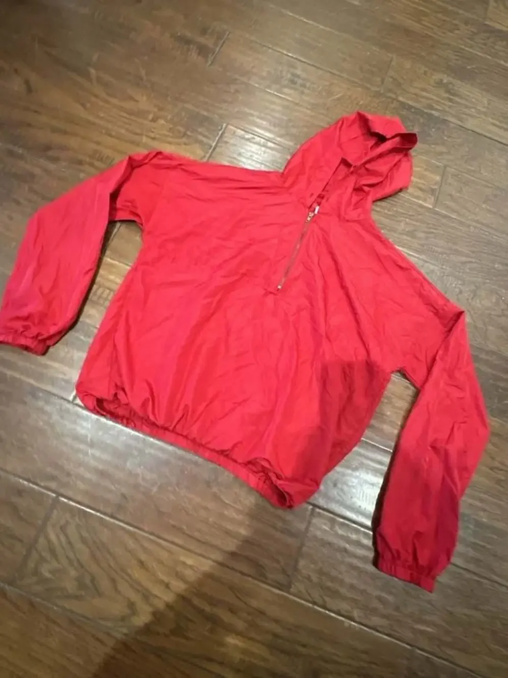 i <3 it Red Lightweight Half-Zip Hooded Anorak Windbreaker